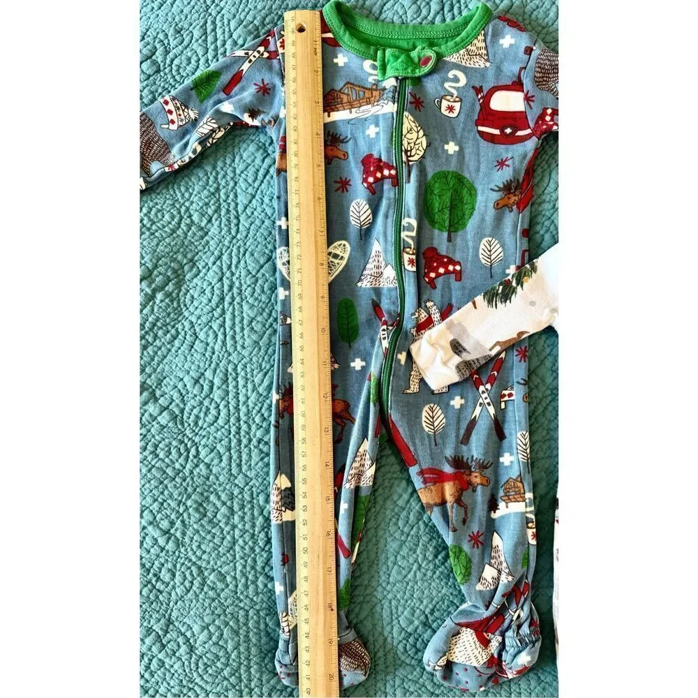 Pottery Barn Kids & Hatley Kids Bundle Christmas Santa Nursery Sleepwear Footsie